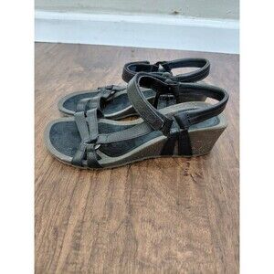TEVA VENTURA CORK WEDGE 2 WOMEN SANDALS LEATHER BLACK Women Size 6
